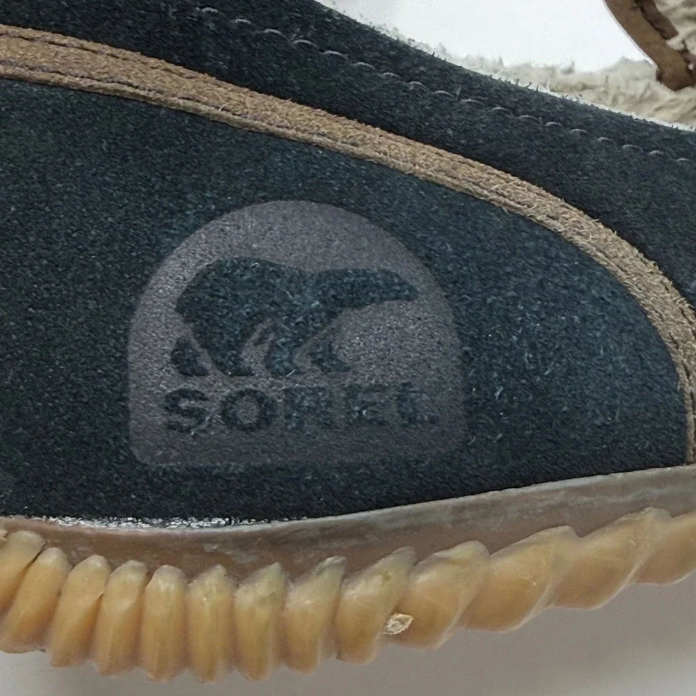 Sorel Dude Moccasins Men's Black Suede Shoes/ Slippers Size 10 NM2025-010